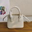 Prada Mini Galleria Bag In White Saffiano Leather