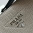 Prada Hobo Bag in Grey Grained Leather
