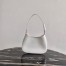 Prada Cleo Small Bag In White Brushed Leather