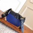 Prada Cahier Shoulder Bag In Blue/Black Leather