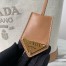 Prada Medium Tote Bag in Linen Blend and Leather