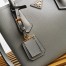 Prada Double Medium Tote Bag In Grey Saffiano Leather
