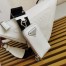 Prada Triangle Shoulder Bag In White Calfskin