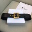 Dior Diorquake 55MM Belt In Black Calfskin