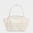 Bottega Veneta Arco Mini Bag In White Intrecciato Leather