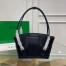 Bottega Veneta Arco Small Bag In Black Intrecciato Calfskin