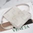 Bottega Veneta Cassette Belt Bag In White Lambskin