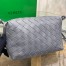 Bottega Veneta Loop Small Bag In Grey Intrecciato Lambskin