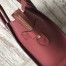 Celine Micro Luggage Tote Bag In Dark Red Drummed Calfskin