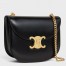 Celine Besace Clea Chain Bag in Black Shiny Calfskin