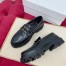 Celine Margaret Loafers in Black Leather with Triomphe Frame 