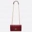 Dior Caro Belt Pouch with Chain In Bordeaux Calfskin