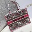 Dior Medium Book Tote Bag In Multicolor Butterfly Embroidery