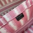 Dior Large Book Tote Bag In Pink Stripes Embroidery