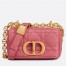 Dior Caro Micro Bag In Pink Cannage Calfskin