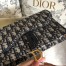 Dior Saddle Chain Pouch In Blue Dior Oblique Jacquard