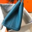 Hermes Garden Party 30 Bag In Blue Jean Clemence Leather