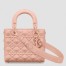 Dior Small Lady Dior My ABCDior Bag in Pink Calfskin with Diamond Motif