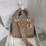 Dior Small Lady Dior My ABCDior Bag In Hazelnut Lambskin