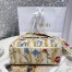 Dior Lady D-Lite Medium Bag In Hibiscus Metallic Thread Embroidery 