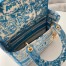 Dior Lady D-Lite Medium Bag In Blue Toile de Jouy Canvas