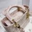 Dior Lady D-Lite Medium Bag In Pink Toile de Jouy Embroidery