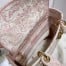 Dior Lady D-Lite Medium Bag In Pink Toile de Jouy Embroidery
