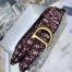 Dior Saddle Bag In Burgundy Dior Oblique Jacquard
