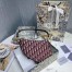 Dior Saddle Bag In Burgundy Dior Oblique Jacquard