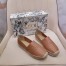 Dior Granville Espadrilles In Brown Embossed Lambskin