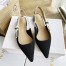 Dior J'Adior Slingback Ballerina Flats In Black Technical Canvas