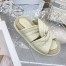 Dior Dtwist Slides In White Cannage Lambskin