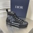 Dior Men's B23 High-top Sneakers In Black Oblique Canvas