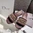 Dior Dway Slides In Burgundy Embroidered Cotton