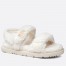 Dior Dioract Sandals In White Shearling