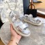 Dior DiorAct Sandals In Silver Laminated Calfskin