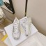 Dior Vibe Sneakers In White Mesh and Silver Leather