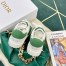 Dior Dior-ID Sneakers In White Leather with Green Strap