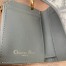 Dior Saddle Lotus Wallet In Grey Oblique Jacquard