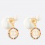 Dior Tribales Earrings in Metal and White Pearls and Multicolor Crystals