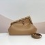 Fendi First Small Bag In Light Brown Leather with Python F