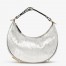 Fendi Fendigraphy Small Hobo Bag In Silver Metallic Leather