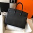 Hermes Birkin 30 Bag in Black Clemence Leather with PHW