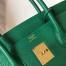 Hermes Birkin 35 Bag in Vert Vertigo Clemence Leather with GHW