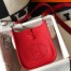 Hermes Evelyne III Mini Bag In Red Clemence Leather
