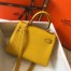 Hermes Kelly 20cm Bag In Yellow Clemence Leather GHW