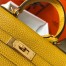 Hermes Kelly 20cm Bag In Yellow Clemence Leather GHW