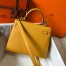 Hermes Kelly 25cm Sellier Bag in Jaune Ambre Epsom Calfskin GHW