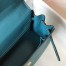 Hermes Kelly 28cm Retourne Bag in Blue Jean Clemence Leather GHW