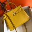 Hermes Kelly 32cm Retourne Bag in Yellow Clemence Leather GHW